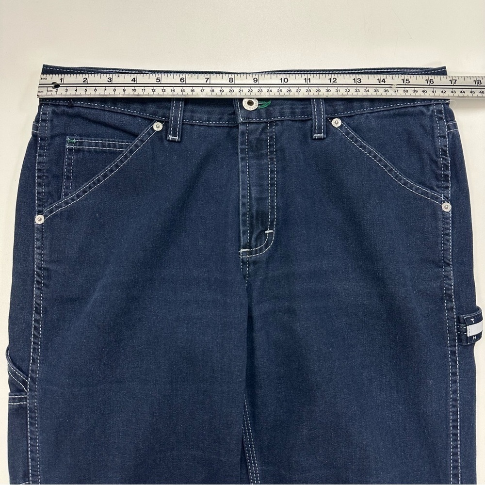 90s Vintage Hilfiger men denim carpenter jeans Size 32in Inseam 31.5in - Picture 8 of 15